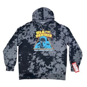 Marvel Black Panther Hoodie Men's XXL Wakanda Forever Collector W/ Pouch Pocket